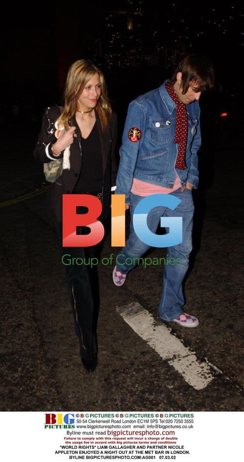 Liam Gallagher and Nicole Appleton at Met Bar