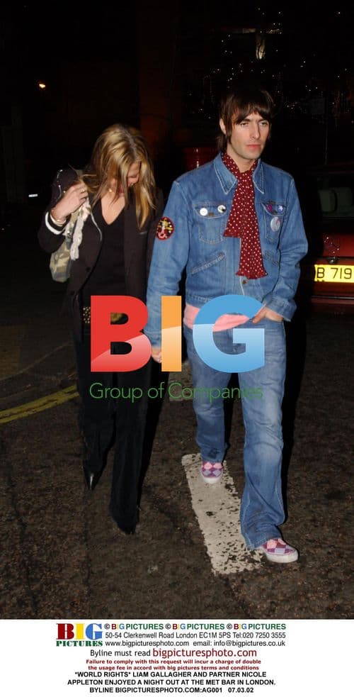 Liam Gallagher and Nicole Appleton out in London