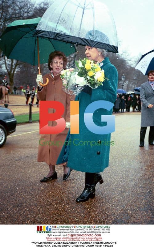 Queen Elizabeth II Plants Tree in London