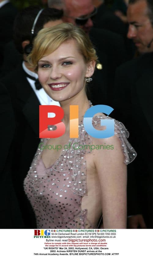 Kirsten Dunst at the 74th Annual Academy Awards