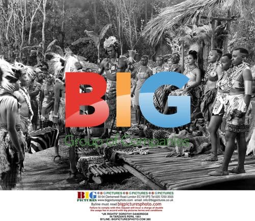 Dorothy Dandridge and co-stars in Tarzan's Peril