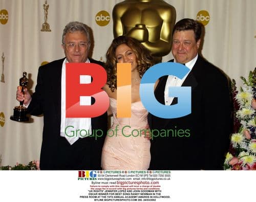 JENNIFER LOPEZ, JOHN GOODMAN, and RANDY NEWMAN at the Oscars