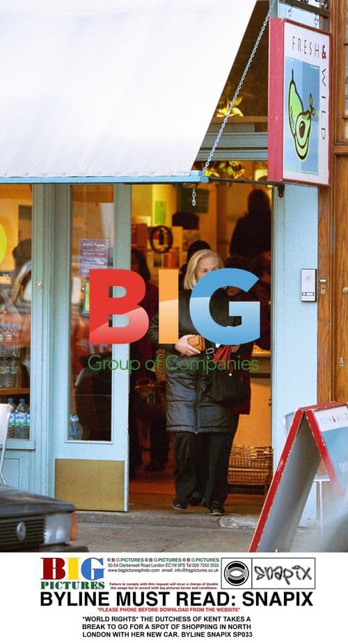 Dutchess of Kent Goes Shopping in North London