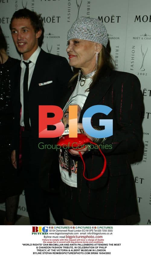 Dan MacMillan and Anita Pallenberg at Moet & Chandon Fashion Tribute