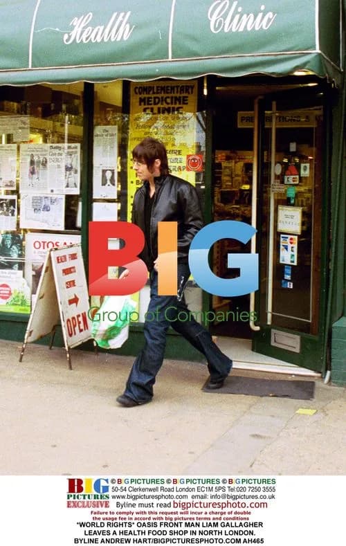 Liam Gallagher Leaves North London Health Food Shop