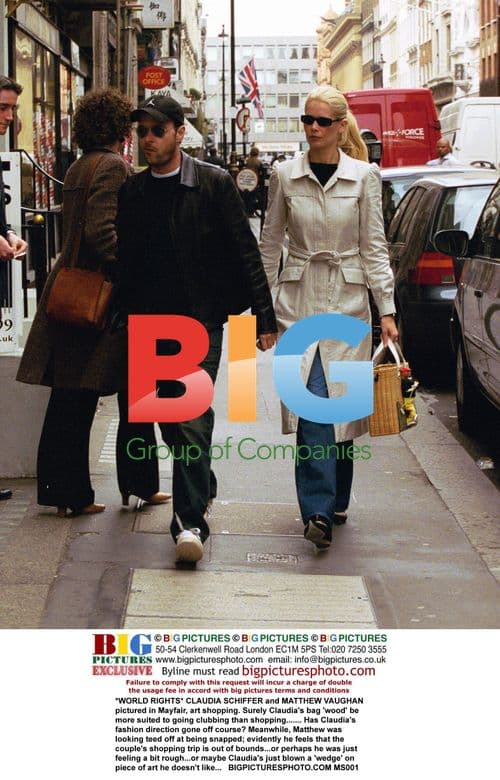 Claudia Schiffer and Matthew Vaughan go art shopping