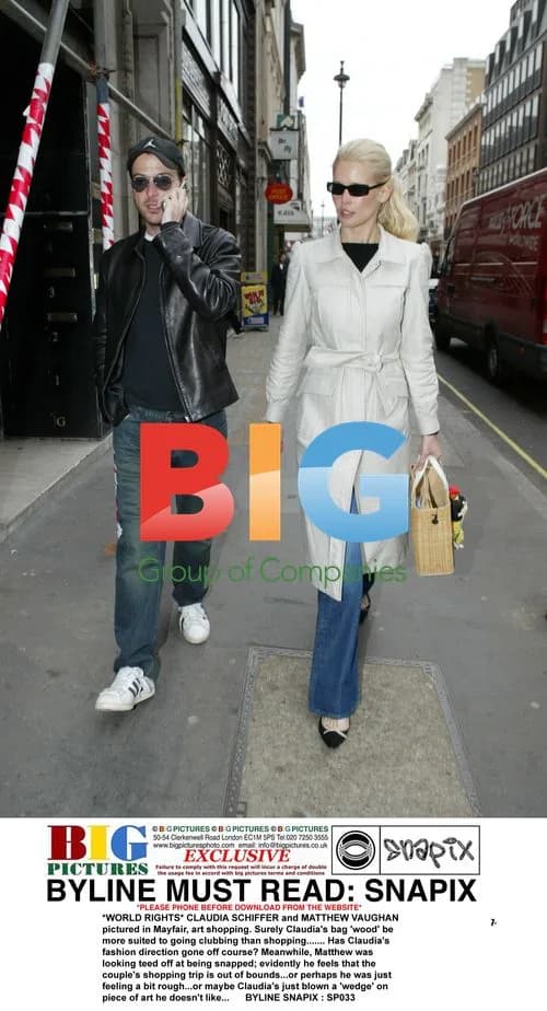Claudia Schiffer and Matthew Vaughan Art Shopping