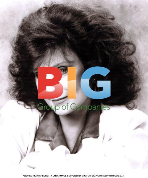 Loretta Lynn Black & White Portrait