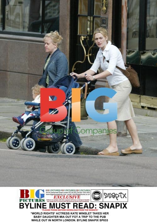 Kate Winslet takes daughter Mia to the pub in London