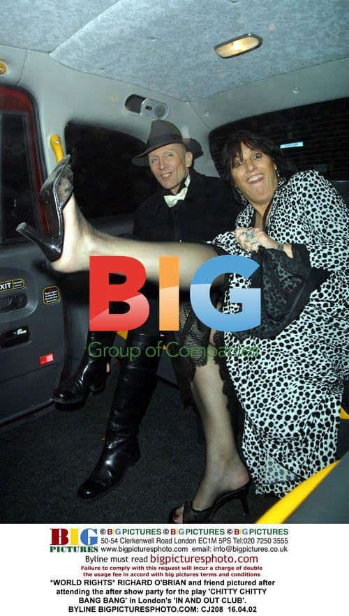 RICHARD O'BRIAN and friend at 'CHITTY CHITTY BANG BANG' party