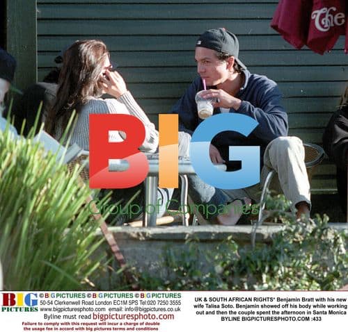 Benjamin Bratt with wife Talisa Soto in Santa Monica