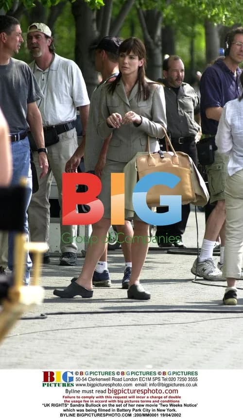 Sandra Bullock on set of 'Two Weeks Notice'