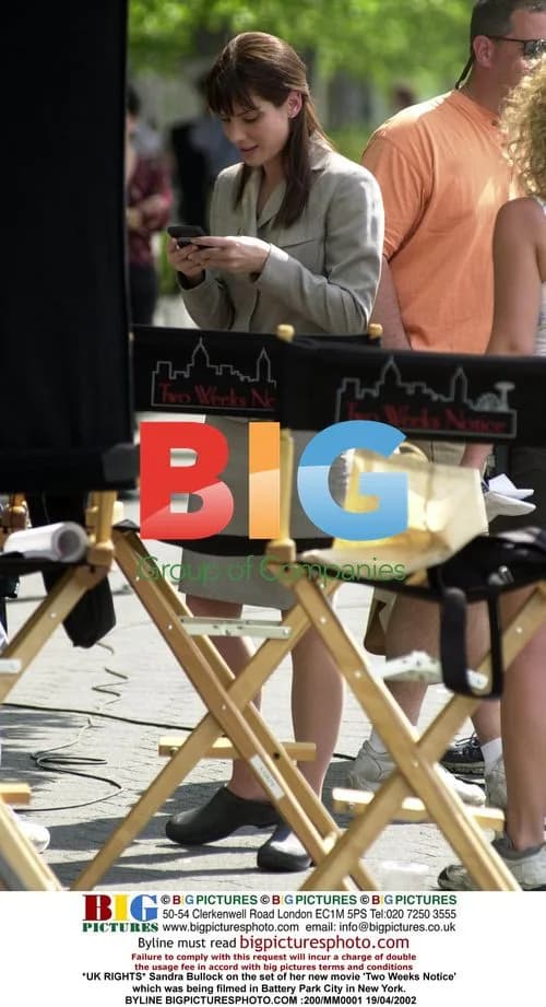 Sandra Bullock on set of 'Two Weeks Notice'
