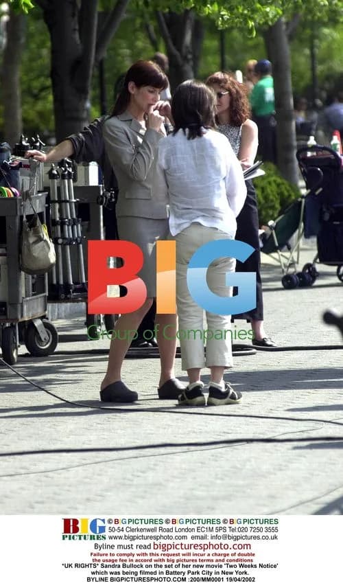Sandra Bullock on set of 'Two Weeks Notice'
