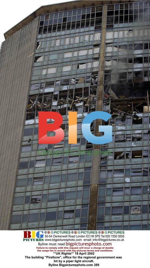 Piper Plane Crashes into Milan Office Building