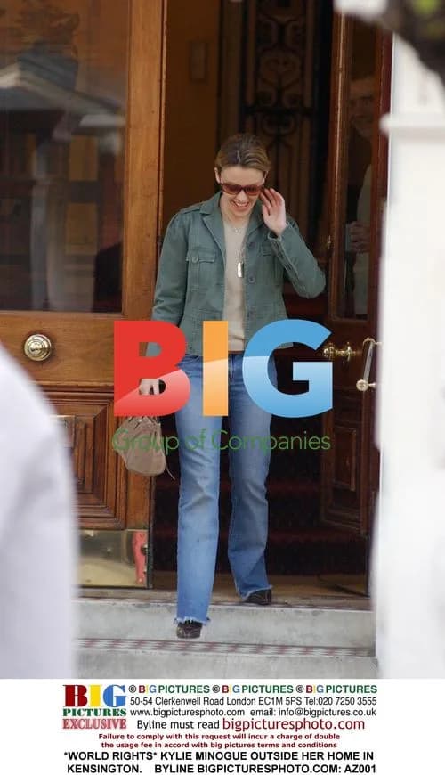 Kylie Minogue Outside Home in Kensington