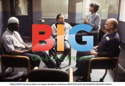 OZ cast of actors Eamonn Walker, Lee Tergesen, Rita Moreno, JK Simmons