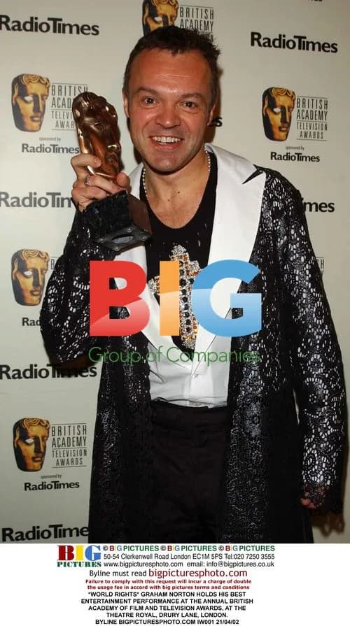 Graham Norton Accepts BAFTA for Best Entertainment