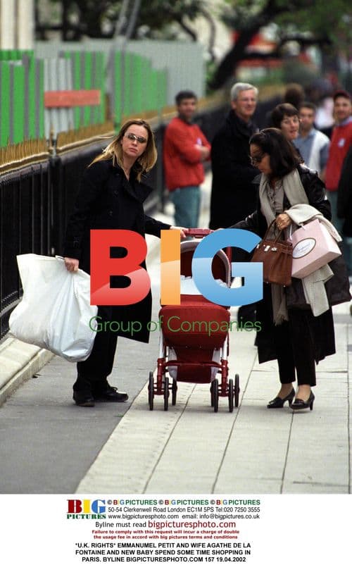 Emmanumel Petit, Wife, and Baby Shopping in Paris