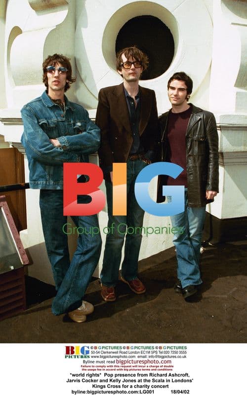 Richard Ashcroft, Jarvis Cocker and Kelly Jones at London Charity Concert