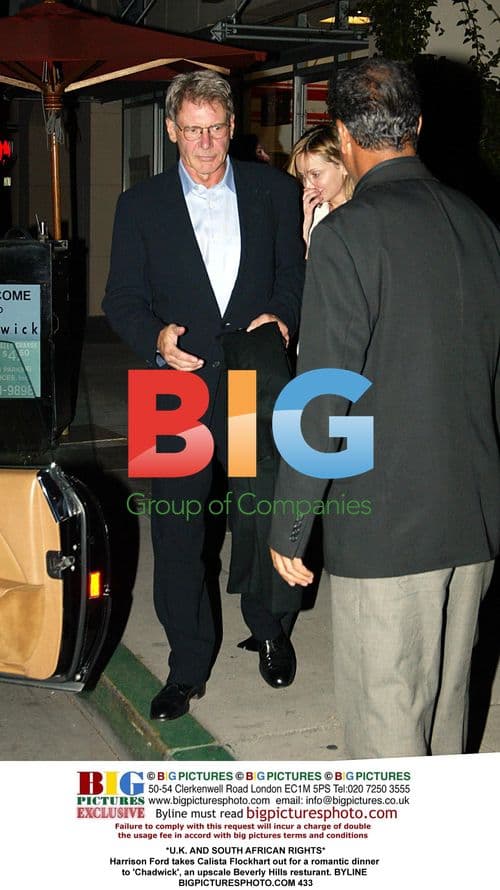 Harrison Ford and Calista Flockhart at Upscale Dinner