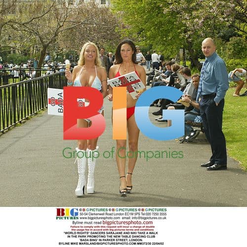 Dancers Sarajane and Niki Promote 'Bada Bing' Club