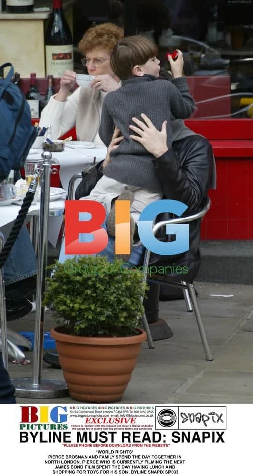 Pierce Brosnan and family out in North London
