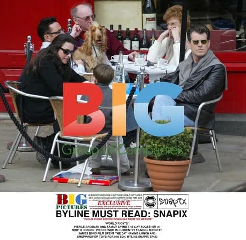 Pierce Brosnan and Family in North London