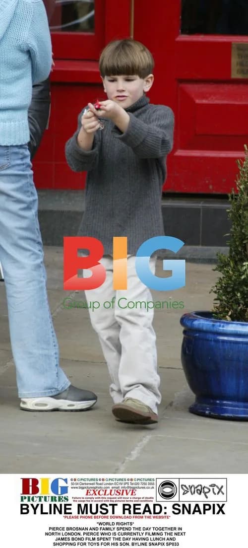 Pierce Brosnan and family out in North London