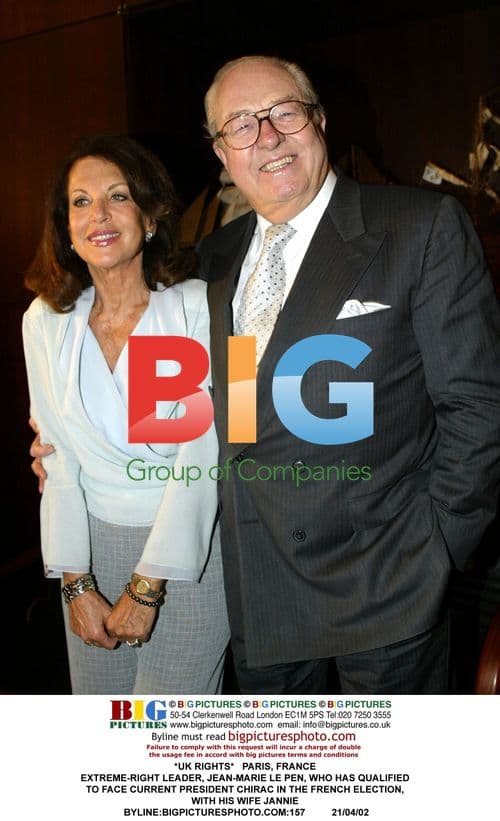 Jean-Marie Le Pen with Wife Jannie