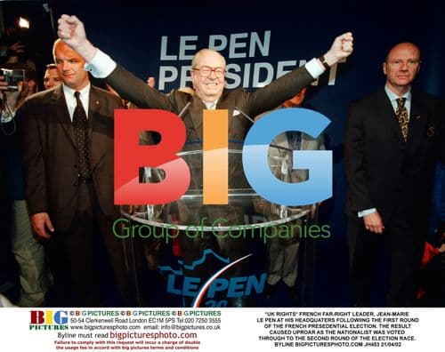 Jean-Marie Le Pen at HQ after election