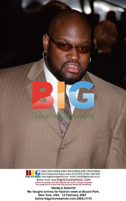 Mo Vaughn Arrives for Fashion Week