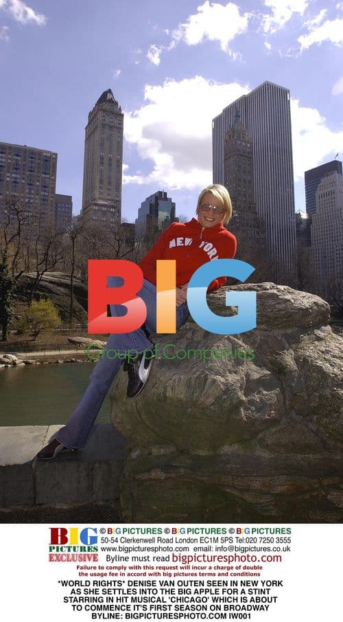 Denise Van Outen in New York for 'Chicago' musical