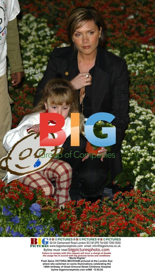 Victoria Beckham at London Eye for Hospital's 150th