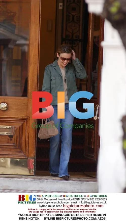 Kylie Minogue Outside Home in Kensington