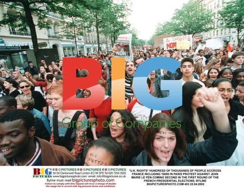 Tens of Thousands Protest in France Against Le Pen