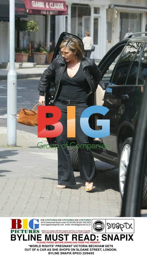 Pregnant Victoria Beckham shopping in London