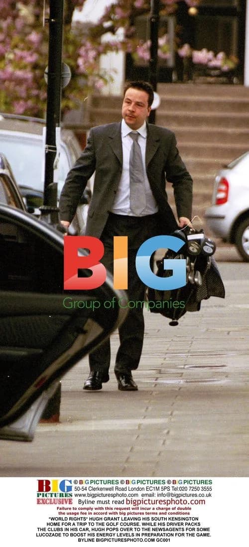 Hugh Grant Leaves Home for Golf