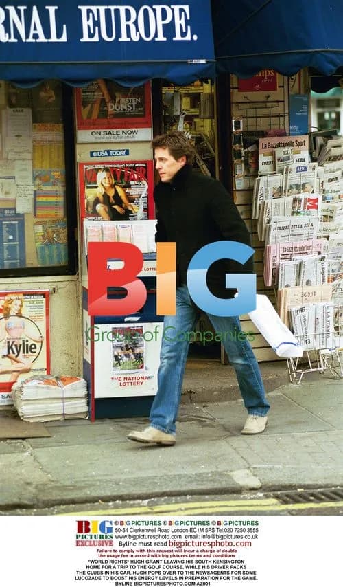 Hugh Grant Leaves for Golf