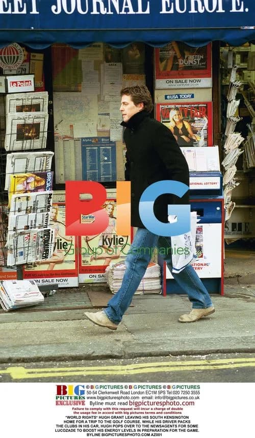 HUGH GRANT LEAVING HOME FOR GOLF
