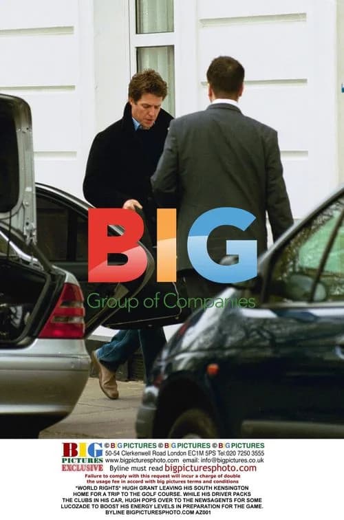 Hugh Grant heads to the golf course