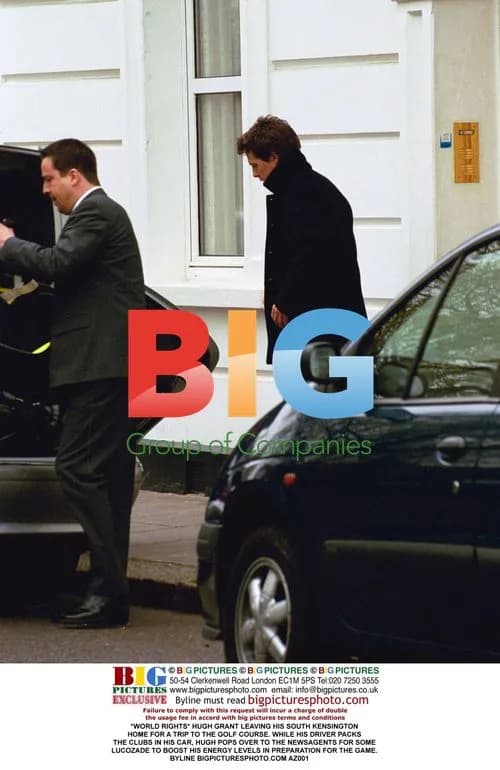 Hugh Grant Leaving for Golf