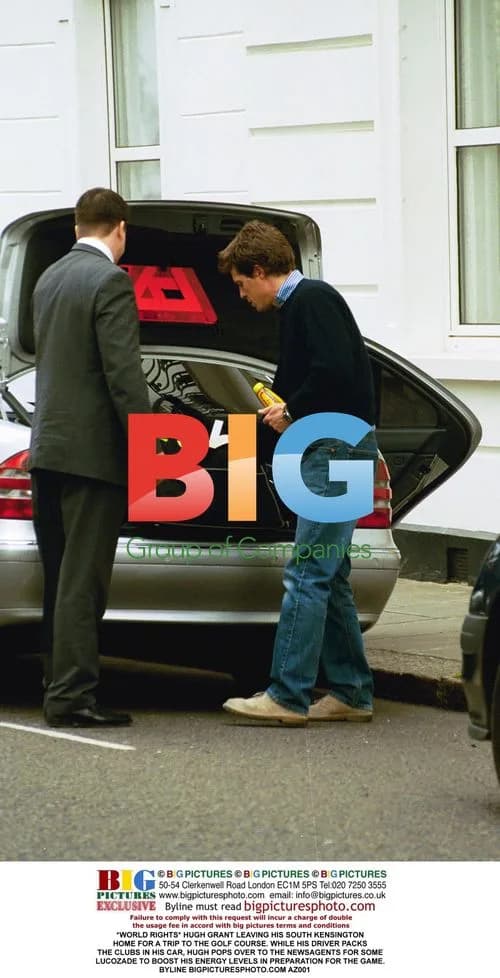 Hugh Grant Leaves Home for Golf