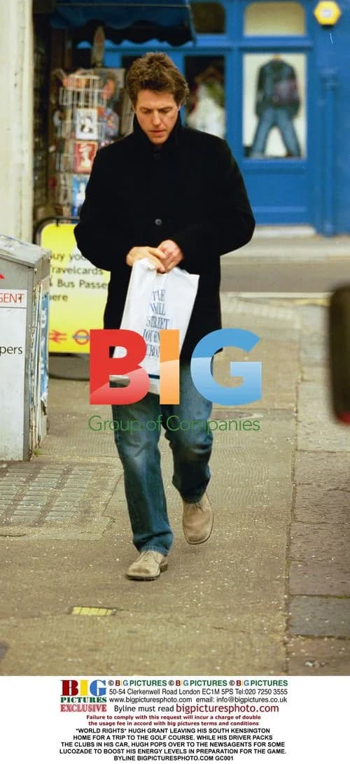 Hugh Grant at South Kensington home