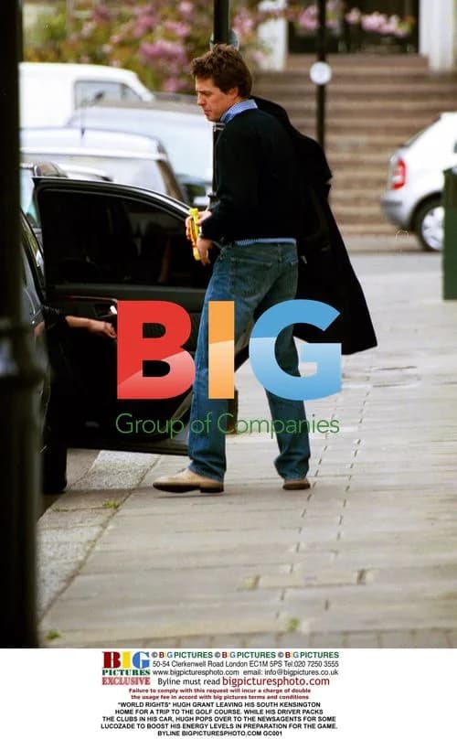 Hugh Grant leaving for golf