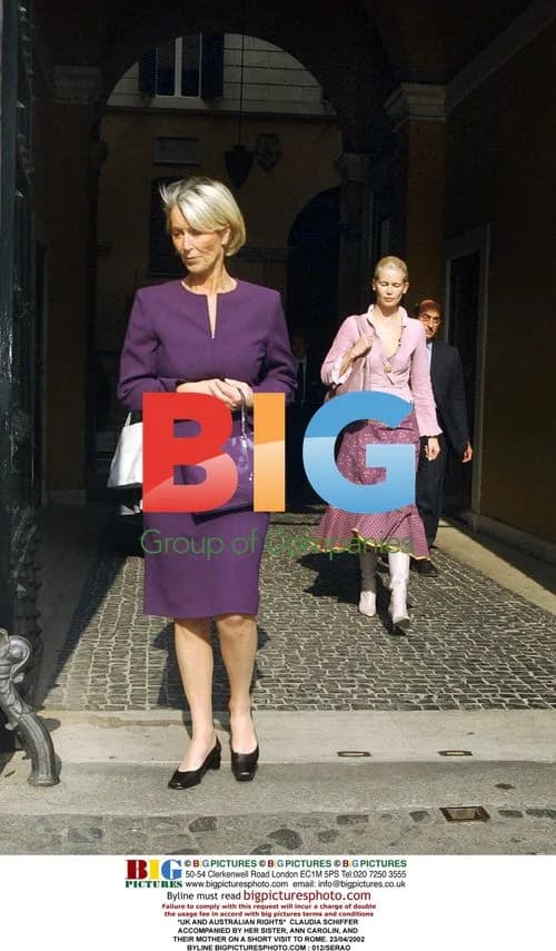 Claudia Schiffer and Family in Rome