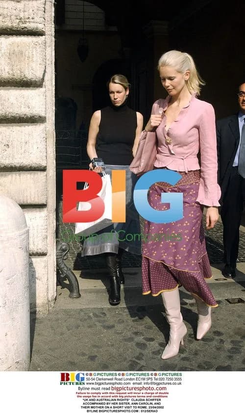 Claudia Schiffer and family visit Rome