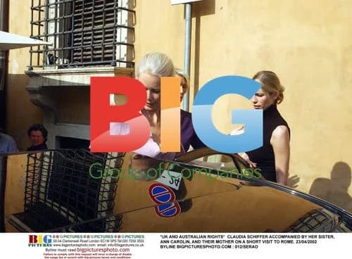 Claudia Schiffer and family visit Rome