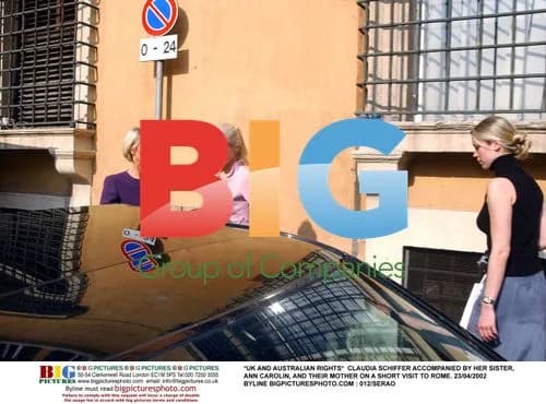 Claudia Schiffer and family visit Rome