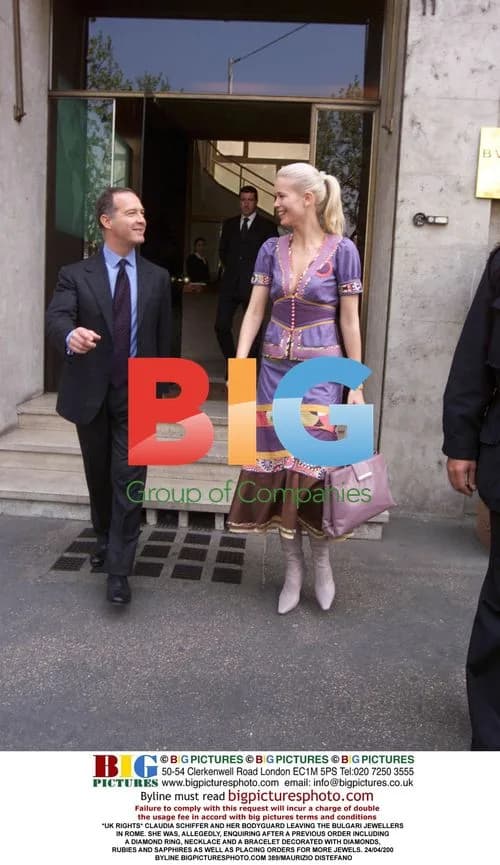 Claudia Schiffer Visits Bulgari Jewelers